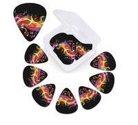 12 PCS Guitar Picks for Acoustic Guitar with Organizer Storage Box Bass Pick Rainbow Musical Note Melody Personalized Guitar Pick Celluloid plectrums 0.46 mm 0.71 mm 0.96 mm for Ukulele