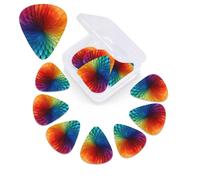 12 PCS Guitar Picks for Acoustic Guitar with Organizer Storage Box Bass Pick Rainbow Palette Personalized Guitar Pick Celluloid plectrums 0.46 mm 0.71 mm 0.96 mm for Ukulele