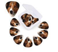 12 PCS Guitar Picks for Acoustic Guitar with Organizer Storage Box Bass Pick Shetland Sheepdog Personalized Guitar Pick Celluloid plectrums 0.46 mm 0.71 mm 0.96 mm for Ukulele