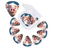 12 PCS Guitar Picks for Acoustic Guitar with Organizer Storage Box Bass Pick Smiling Personalized Guitar Pick Celluloid plectrums 0.46 mm 0.71 mm 0.96 mm for Ukulele