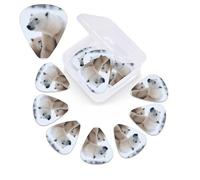 12 PCS Guitar Picks for Acoustic Guitar with Organizer Storage Box Bass Pick Snow Animal Polar Bear Personalized Guitar Pick Celluloid plectrums 0.46 mm 0.71 mm 0.96 mm for Ukulele