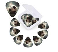 12 PCS Guitar Picks for Acoustic Guitar with Organizer Storage Box Bass Pick Sport Soccer Personalized Guitar Pick Celluloid plectrums 0.46 mm 0.71 mm 0.96 mm for Ukulele