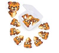 12 PCS Guitar Picks for Acoustic Guitar with Organizer Storage Box Bass Pick Spotted Tiger Personalized Guitar Pick Celluloid plectrums 0.46 mm 0.71 mm 0.96 mm for Ukulele
