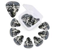 12 PCS Guitar Picks for Acoustic Guitar with Organizer Storage Box Bass Pick US Army Plane Personalized Guitar Pick Celluloid plectrums 0.46 mm 0.71 mm 0.96 mm for Ukulele