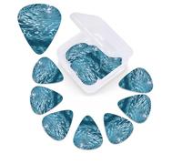 12 PCS Guitar Picks for Acoustic Guitar with Organizer Storage Box Bass Pick Water Ripple Personalized Guitar Pick Celluloid plectrums 0.46 mm 0.71 mm 0.96 mm for Ukulele