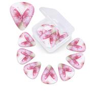 12 PCS Guitar Picks for Acoustic Guitar with Organizer Storage Box Bass Pick White Butterfly Personalized Guitar Pick Celluloid plectrums 0.46 mm 0.71 mm 0.96 mm for Ukulele