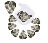 12 PCS Guitar Picks for Acoustic Guitar with Organizer Storage Box Bass Pick White Tigers Personalized Guitar Pick Celluloid plectrums 0.46 mm 0.71 mm 0.96 mm for Ukulele