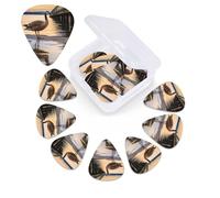 12 PCS Guitar Picks for Acoustic Guitar with Organizer Storage Box Bass Pick Wild Goose by the Bridge Personalized Guitar Pick Celluloid plectrums 0.46 mm 0.71 mm 0.96 mm for Ukulele