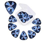 12 PCS Guitar Picks for Acoustic Guitar with Organizer Storage Box Bass Pick Windmill Blue Personalized Guitar Pick Celluloid plectrums 0.46 mm 0.71 mm 0.96 mm for Ukulele