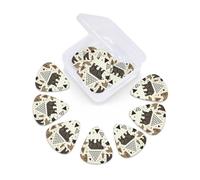 12 Pcs Guitar Picks Hipster Bear Woodland Plectrums With 3 Thickness For Electric,Acoustic Guitars
