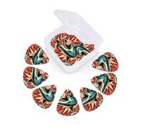 12 Pcs Guitar Picks Hipster Shark Skull Bye Plectrums With 3 Thickness For Electric,Acoustic Guitars