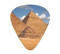 12 Pcs Guitar Picks Includes Thin Medium Heavy Thickness Ancient Egypt Pyramid Printed Plectrums for Bass Electric Acoustic Guitars Ukulele
