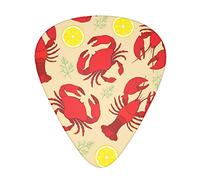 12 Pcs Guitar Picks Lobster And Crab Guitar Plectrums Includes Thin, Medium & Heavy Gauges 3 Sizes For Ukulele With Organizer Storage Box