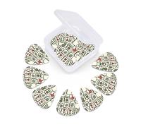12 Pcs Guitar Picks Mahjong Fun China Plectrums With 3 Thickness For Electric,Acoustic Guitars