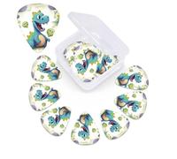 12 PCS Guitar Picks Plectrums with Box Cute dinosaur Bass Picks Thin Medium Heavy Guitar Plectrums for Acoustic Electric Guitars Bass Ukulele Guitar Lovers Gift