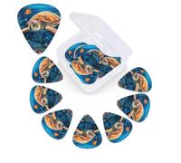 12 PCS Guitar Picks Plectrums with Box Ocean Sea Turtle Tropical Fish Starfish Bass Picks Thin Medium Heavy Guitar Plectrums for Acoustic Electric Guitars Bass Ukulele Guitar Lovers Gift