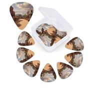 12 PCS Guitar Picks Plectrums with Box Old Wild West Cowboy Town Bass Picks Thin Medium Heavy Guitar Plectrums for Acoustic Electric Guitars Bass Ukulele Guitar Lovers Gift