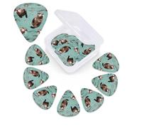 12 PCS Guitar Picks Plectrums with Box Otters Bass Picks Thin Medium Heavy Guitar Plectrums for Acoustic Electric Guitars Bass Ukulele Guitar Lovers Gift
