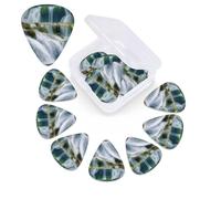 12 PCS Guitar Picks Plectrums with Box Waterfall water resources Bass Picks Thin Medium Heavy Guitar Plectrums for Acoustic Electric Guitars Bass Ukulele Guitar Lovers Gift