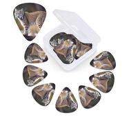 12 PCS Guitar Picks Plectrums with Box Wild bobcat Bass Picks Thin Medium Heavy Guitar Plectrums for Acoustic Electric Guitars Bass Ukulele Guitar Lovers Gift