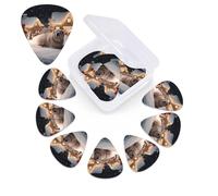 12 PCS Guitar Picks Plectrums with Box Winter X-mas Bass Picks Thin Medium Heavy Guitar Plectrums for Acoustic Electric Guitars Bass Ukulele Guitar Lovers Gift