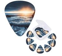 12 PCS Guitar Picks Plectrums with Organizer Storage Box Bass Pick A Corner of The Sea Personalized Guitar Pick for Acoustic Guitar Electric Guitar Bass Ukulele