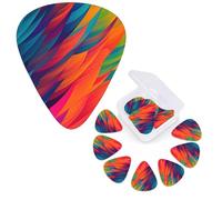12 PCS Guitar Picks Plectrums with Organizer Storage Box Bass Pick Abstract colors pattern Personalized Guitar Pick for Acoustic Guitar Electric Guitar Bass Ukulele