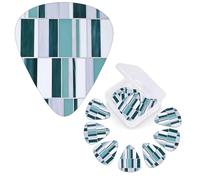 12 PCS Guitar Picks Plectrums with Organizer Storage Box Bass Pick Abstract Geometric Personalized Guitar Pick for Acoustic Guitar Electric Guitar Bass Ukulele