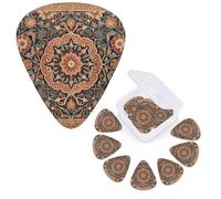 12 PCS Guitar Picks Plectrums with Organizer Storage Box Bass Pick Antique Orientalist Art Personalized Guitar Pick for Acoustic Guitar Electric Guitar Bass Ukulele