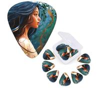 12 PCS Guitar Picks Plectrums with Organizer Storage Box Bass Pick People with long hair Personalized Guitar Pick for Acoustic Guitar Electric Guitar Bass Ukulele