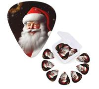 12 PCS Guitar Picks Plectrums with Organizer Storage Box Bass Pick Santa Christmas Zoom Personalized Guitar Pick for Acoustic Guitar Electric Guitar Bass Ukulele