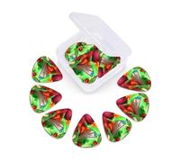12 Pcs Guitar Picks Puerto Rico Tree Frog Green Plectrums With 3 Thickness For Electric,Acoustic Guitars