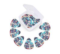 12 Pcs Guitar Picks Rainbow Horse Riding Narwhal In Space Plectrums With 3 Thickness For Electric,Acoustic Guitars