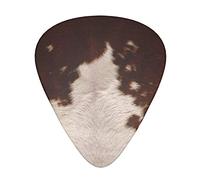 12 Pcs Guitar Picks Red Brown Cowhide Guitar Plectrums Includes Thin, Medium & Heavy Gauges 3 Sizes For Ukulele With Organizer Storage Box