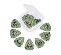 12 Pcs Guitar Picks Retro Skull Hipster Plectrums With 3 Thickness For Electric,Acoustic Guitars