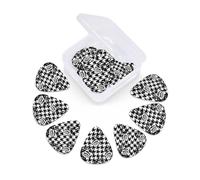 12 Pcs Guitar Picks Roses Flower Houndstooth Plaid Plectrums With 3 Thickness For Electric,Acoustic Guitars