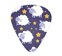 12 Pcs Guitar Picks Sheep Guitar Plectrums Includes Thin, Medium & Heavy Gauges 3 Sizes For Guitars Ukulele With Organizer Storage Box
