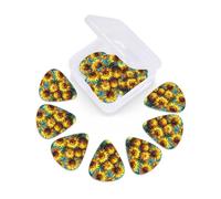 12 Pcs Guitar Picks Sunflowers Vincent Rich Paintings Plectrums With 3 Thickness For Electric,Acoustic Guitars