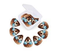 12 Pcs Guitar Picks Sunglasses Toy Poodle Dog Plectrums With 3 Thickness For Electric,Acoustic Guitars