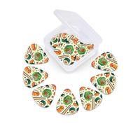 12 Pcs Guitar Picks Sushi Playful Rolls Plectrums With 3 Thickness For Electric,Acoustic Guitars