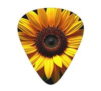 12 Pcs Guitar Picks - Thin/Medium/Heavy - A Lonely Sunflower Print Pick For Acoustic, Electric, Bass - Gift For Guitar Players, Solo & Riff