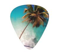12 Pcs Guitar Picks - Thin/Medium/Heavy - Caribbean Islands Print Pick For Acoustic, Electric, Bass - Gift For Guitar Players, Solo & Riff