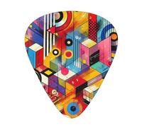 12 Pcs Guitar Picks - Thin/Medium/Heavy - Colorful Pop Art Painting Print Pick For Acoustic, Electric, Bass - Gift For Guitar Players, Solo & Riff