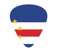 12 Pcs Guitar Picks - Thin/Medium/Heavy - Flag Of Cape Verde Print Pick For Acoustic, Electric, Bass - Gift For Guitar Players, Solo & Riff