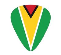 12 Pcs Guitar Picks - Thin/Medium/Heavy - Flag Of Guyana Print Pick For Acoustic, Electric, Bass - Gift For Guitar Players, Solo & Riff