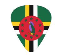 12 Pcs Guitar Picks - Thin/Medium/Heavy - Flag Of The Commonwealth Of Dominica Print Pick For Acoustic, Electric, Bass - Gift For Guitar Players, Solo & Riff