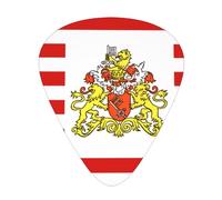 12 Pcs Guitar Picks - Thin/Medium/Heavy - Flag Of The Senate Of Bremen Print Pick For Acoustic, Electric, Bass - Gift For Guitar Players, Solo & Riff