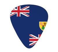 12 Pcs Guitar Picks - Thin/Medium/Heavy - Flag Of The Turks And Caicos Islands Print Pick For Acoustic, Electric, Bass - Gift For Guitar Players, Solo & Riff