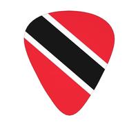 12 Pcs Guitar Picks - Thin/Medium/Heavy - Flag Of Trinidad And Tobago Print Pick For Acoustic, Electric, Bass - Gift For Guitar Players, Solo & Riff