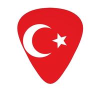 12 Pcs Guitar Picks - Thin/Medium/Heavy - Flag Of Turkey Print Pick For Acoustic, Electric, Bass - Gift For Guitar Players, Solo & Riff